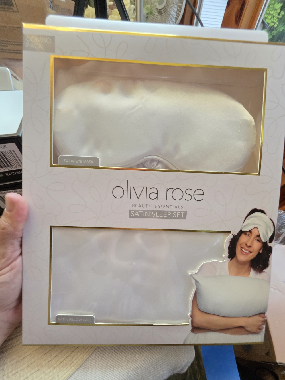 Olivia Rose Satin Sleep Set in Cream